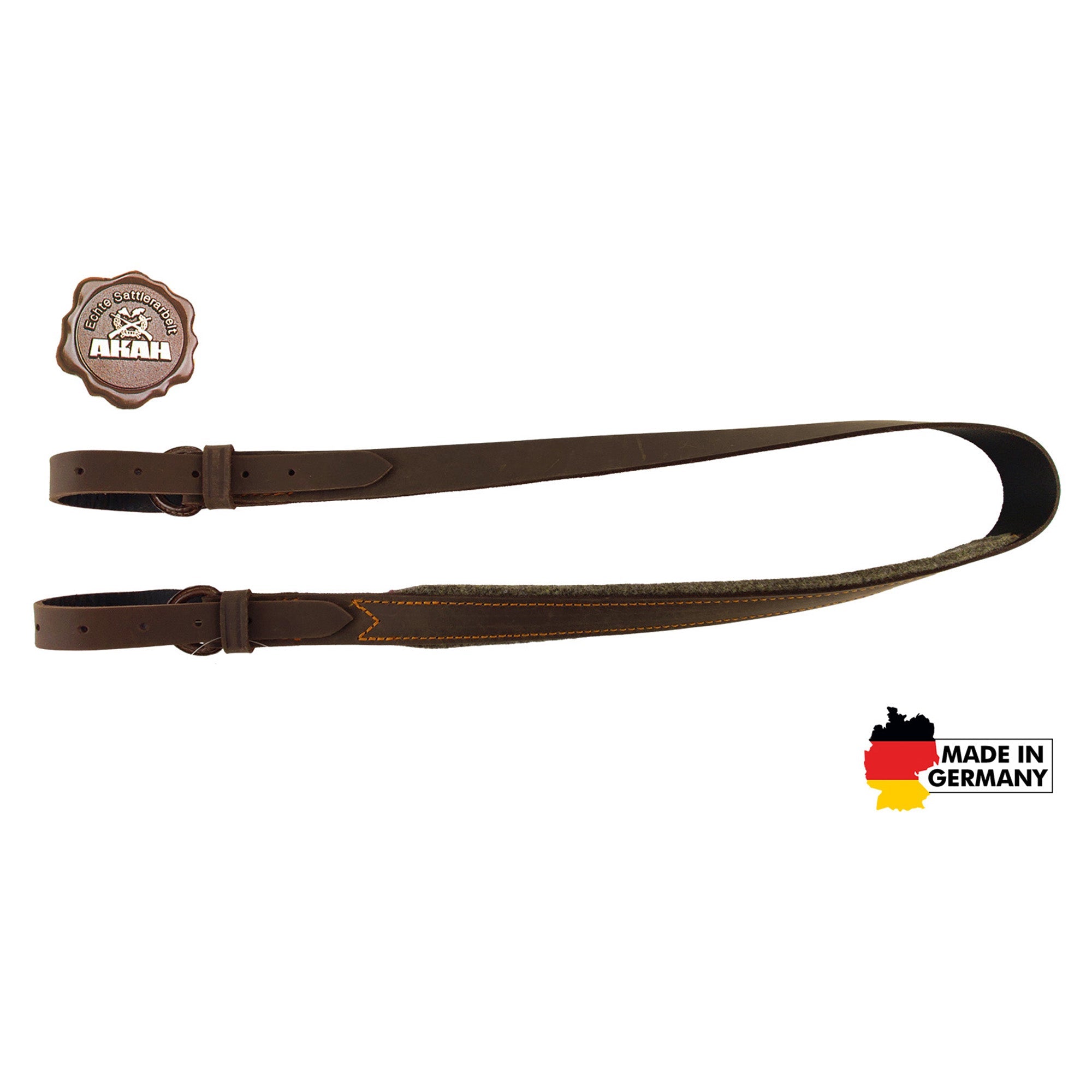 Gewehrriemen Pull-up Leder mit Wollfilz
