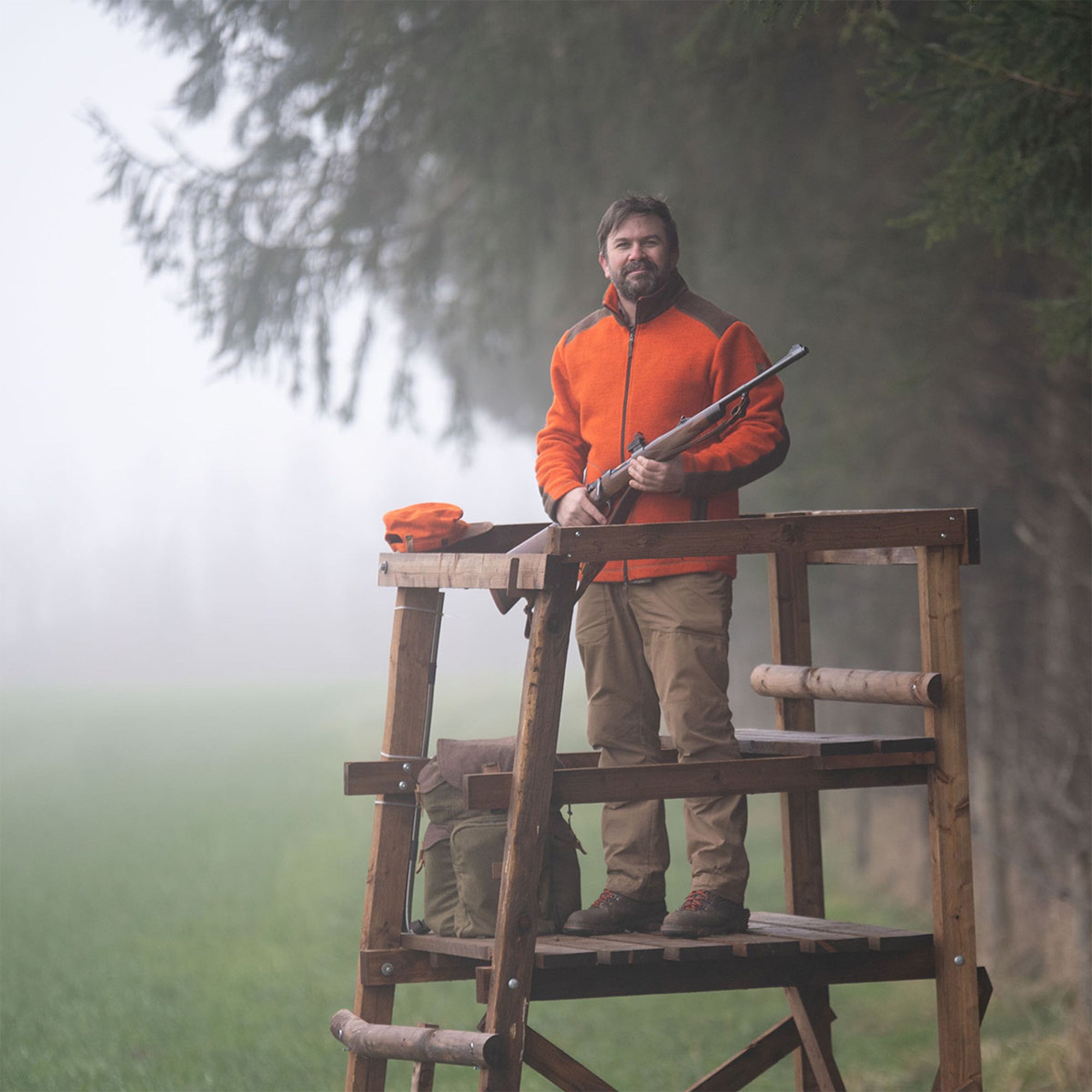 Loden-Fleecejacke Urs in Orange