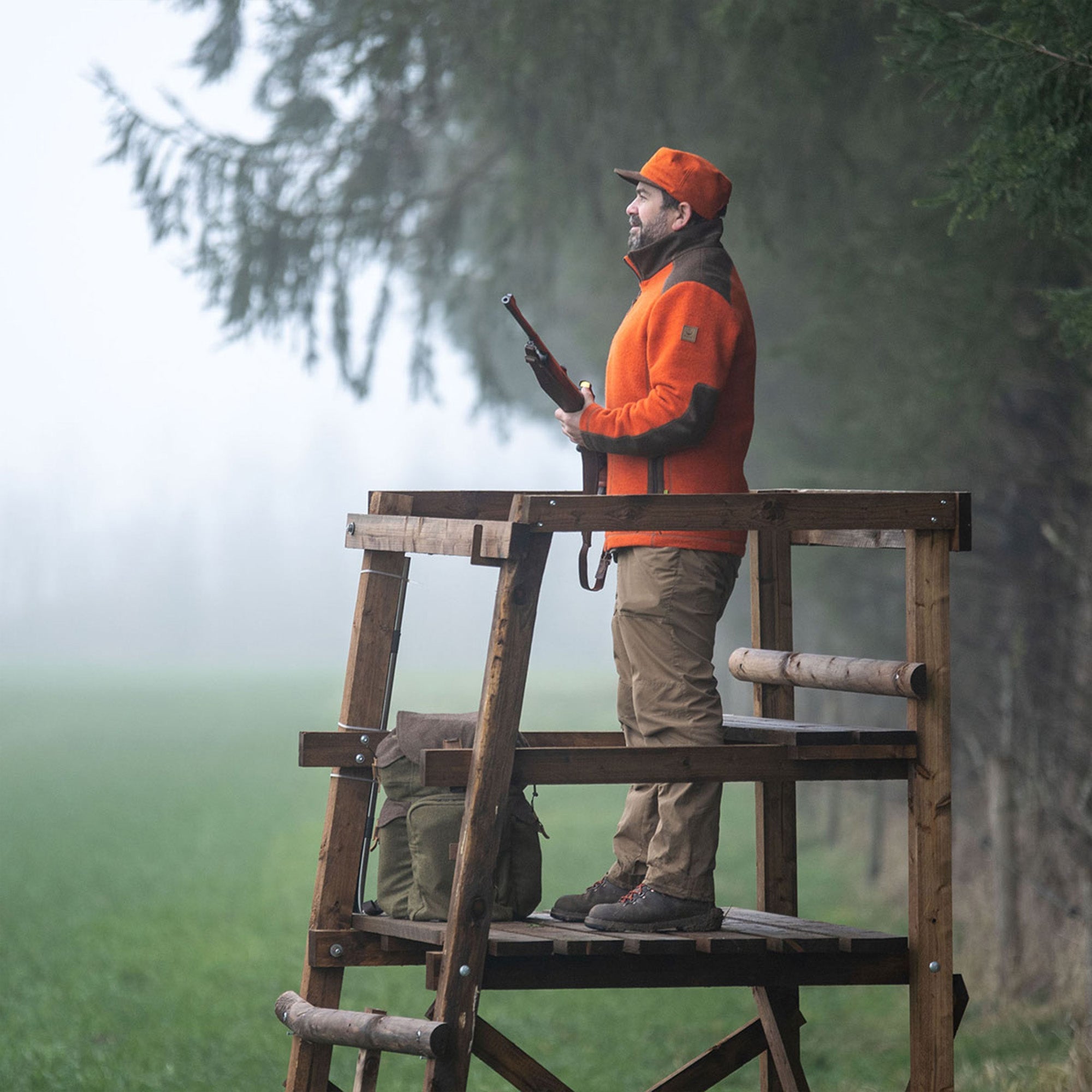 Loden-Fleecejacke Urs in Orange