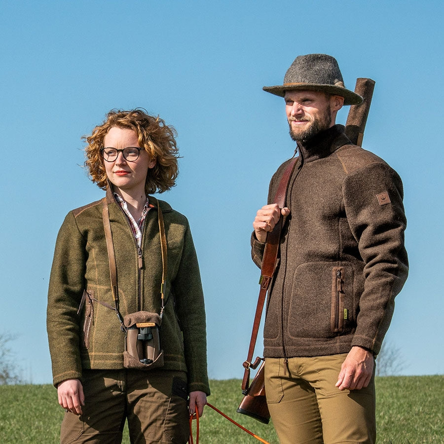 Loden-Fleecejacke Urs in dunkelbraun