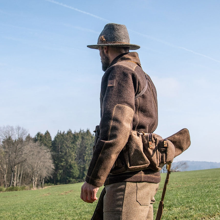 Loden-Fleecejacke Urs in dunkelbraun