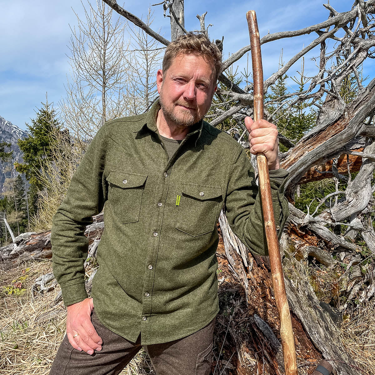 Merino-Lodenhemd Grimbart in oliv