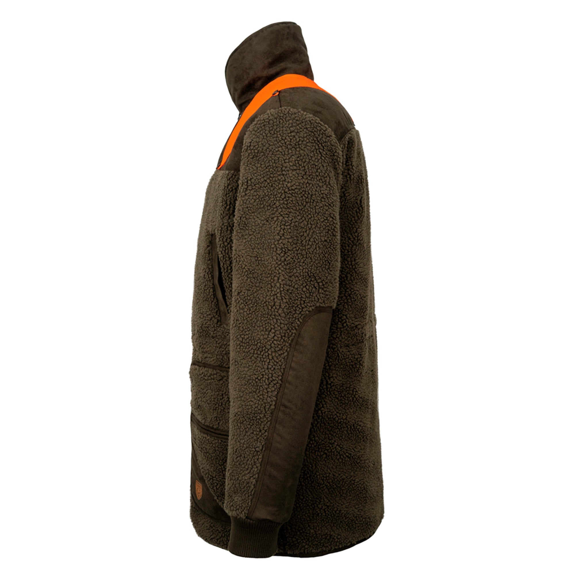 Faserpelzjacke mit abnehmbarem Signalband