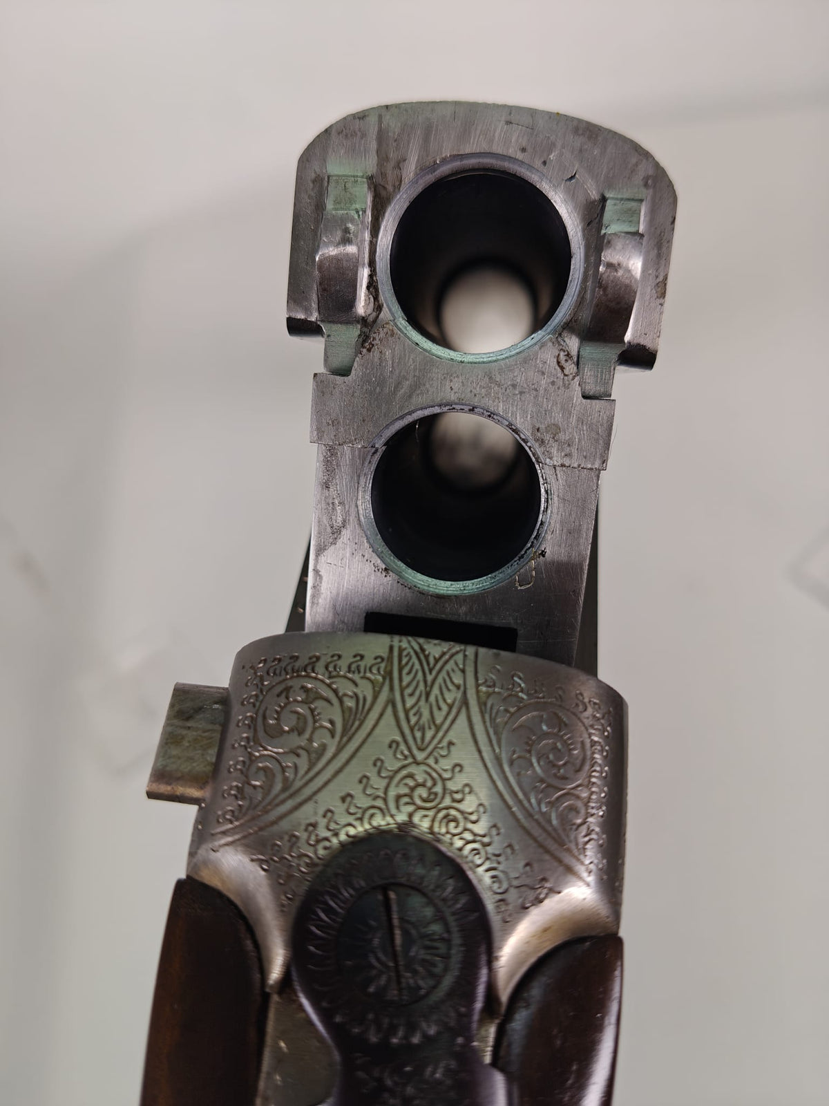 Zanardini Bockdoppelflinte 16/70 mit gravierter Stahlbasküle