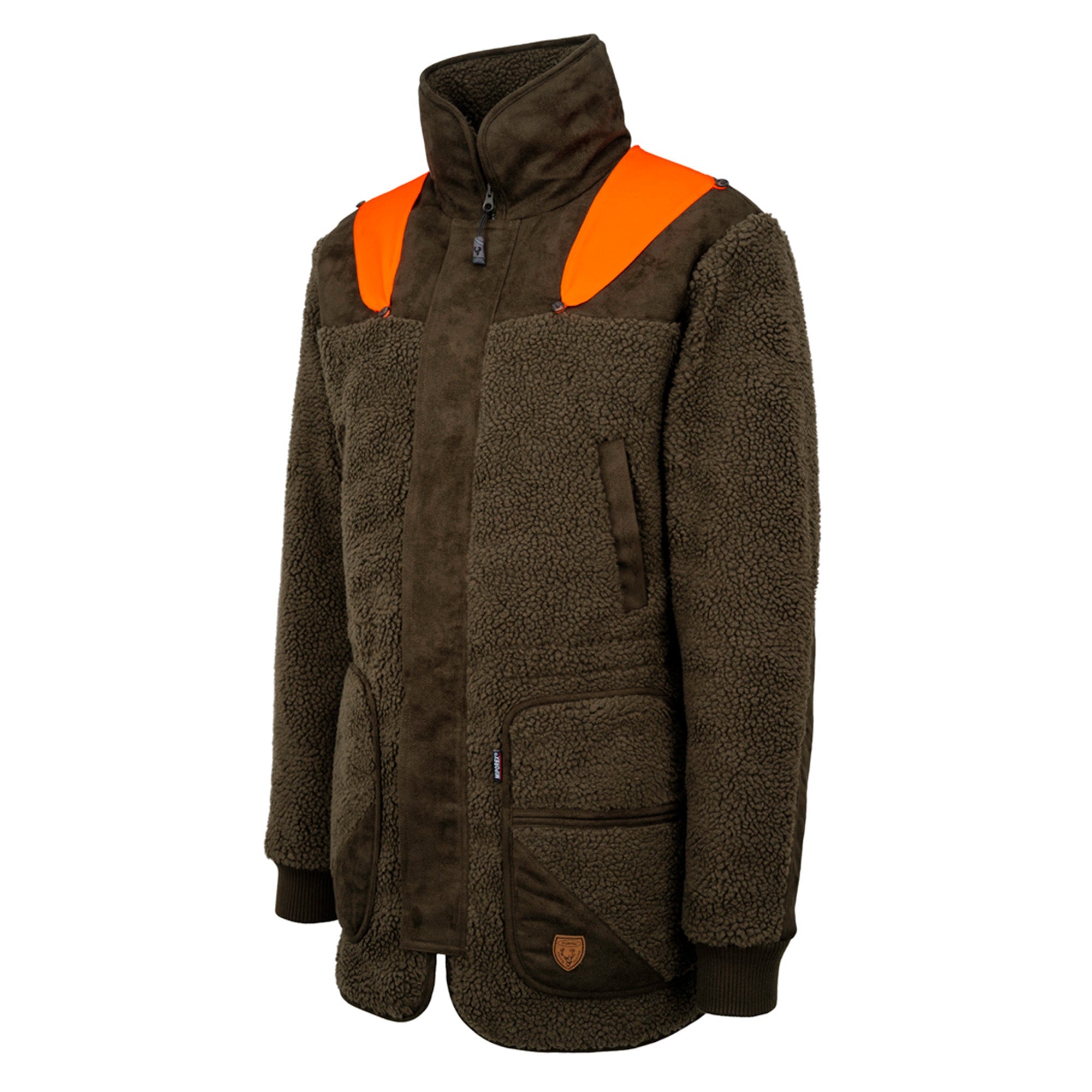 Faserpelzjacke mit abnehmbarem Signalband