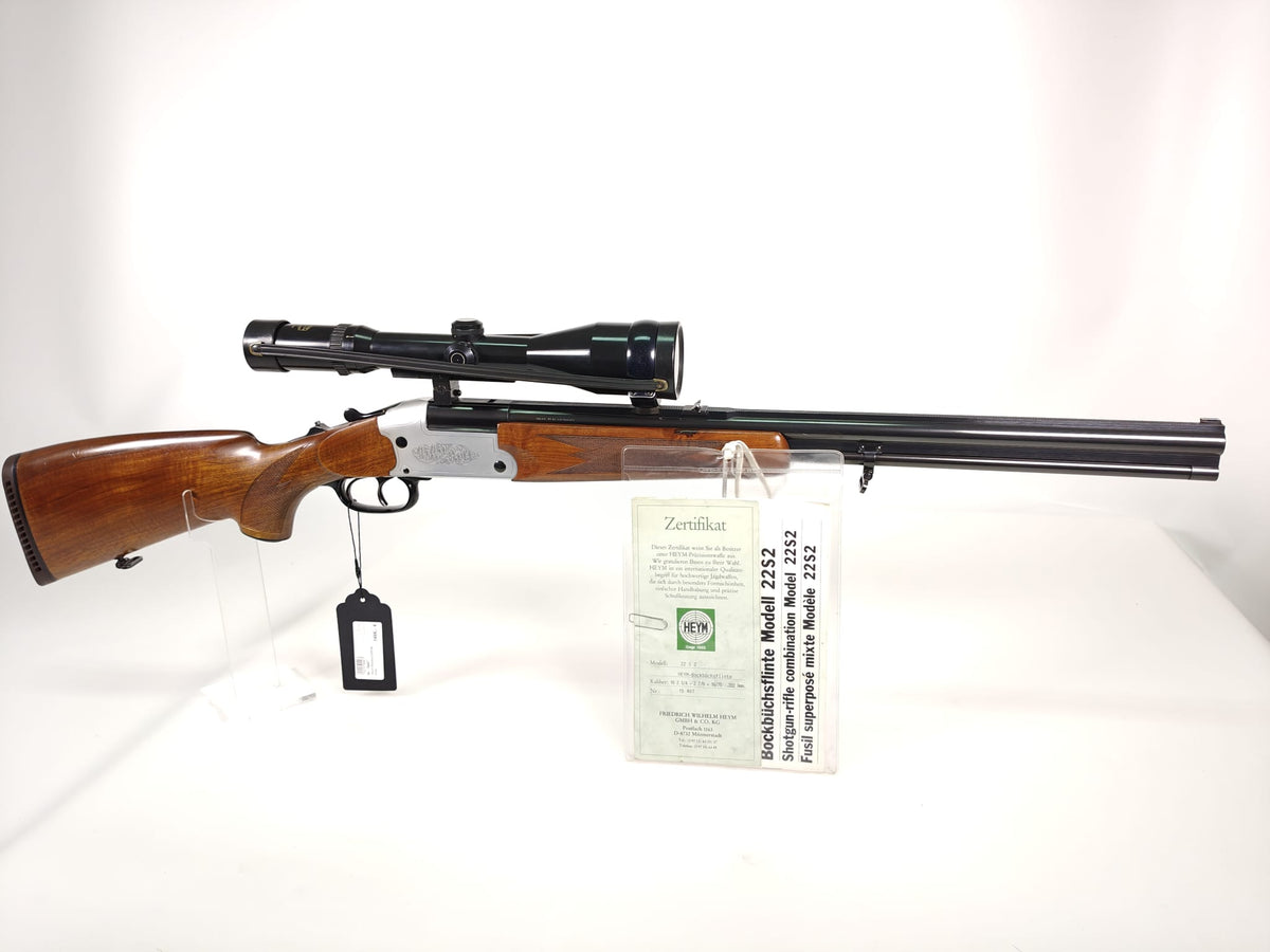 Heym Mod. 22 S 2 Bockbüchsflinte .222Rem & 16/70 inkl. Schmidt & Bender 3-12x56