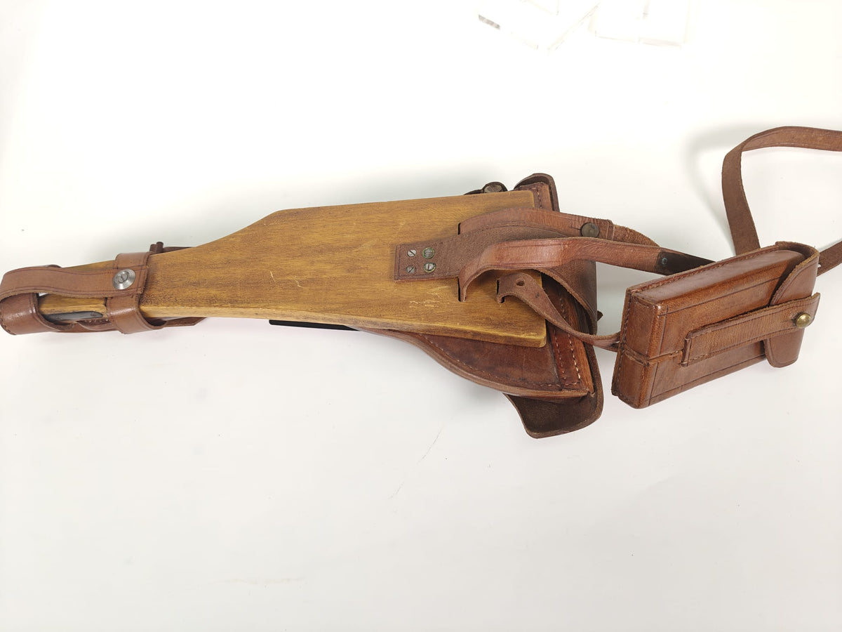 Anschlagschaft-Garnitur für Lange Pistole 08 / LP08 mit Lederholster