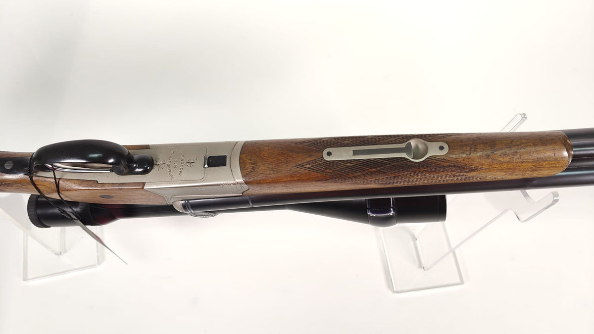 Krieghoff Trumpf Simplex Drilling 7x65 R / 16/70 mit Einstecklauf .222 Rem. und Zeiss Diavari ZM 3–12x56 T*