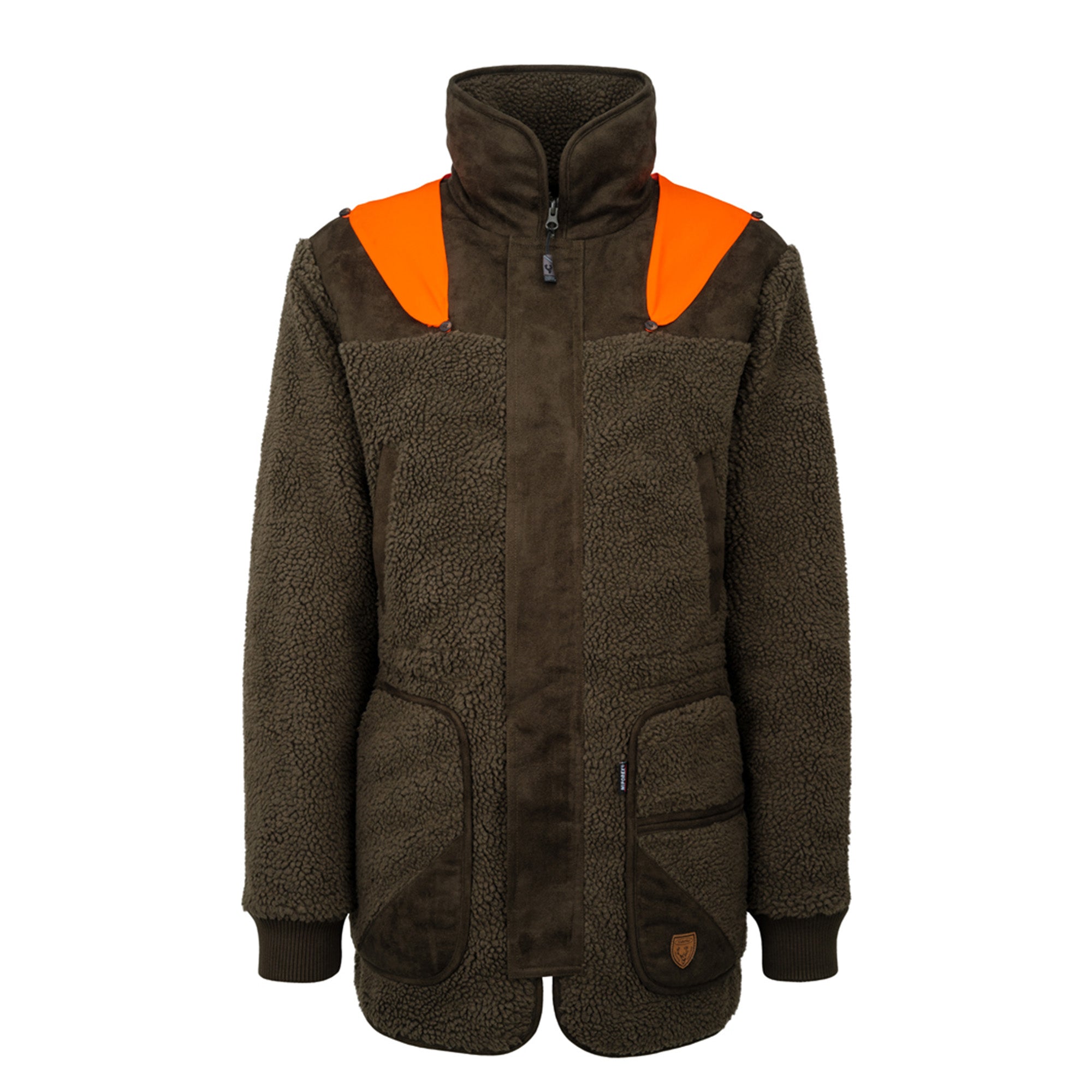 Faserpelzjacke mit abnehmbarem Signalband