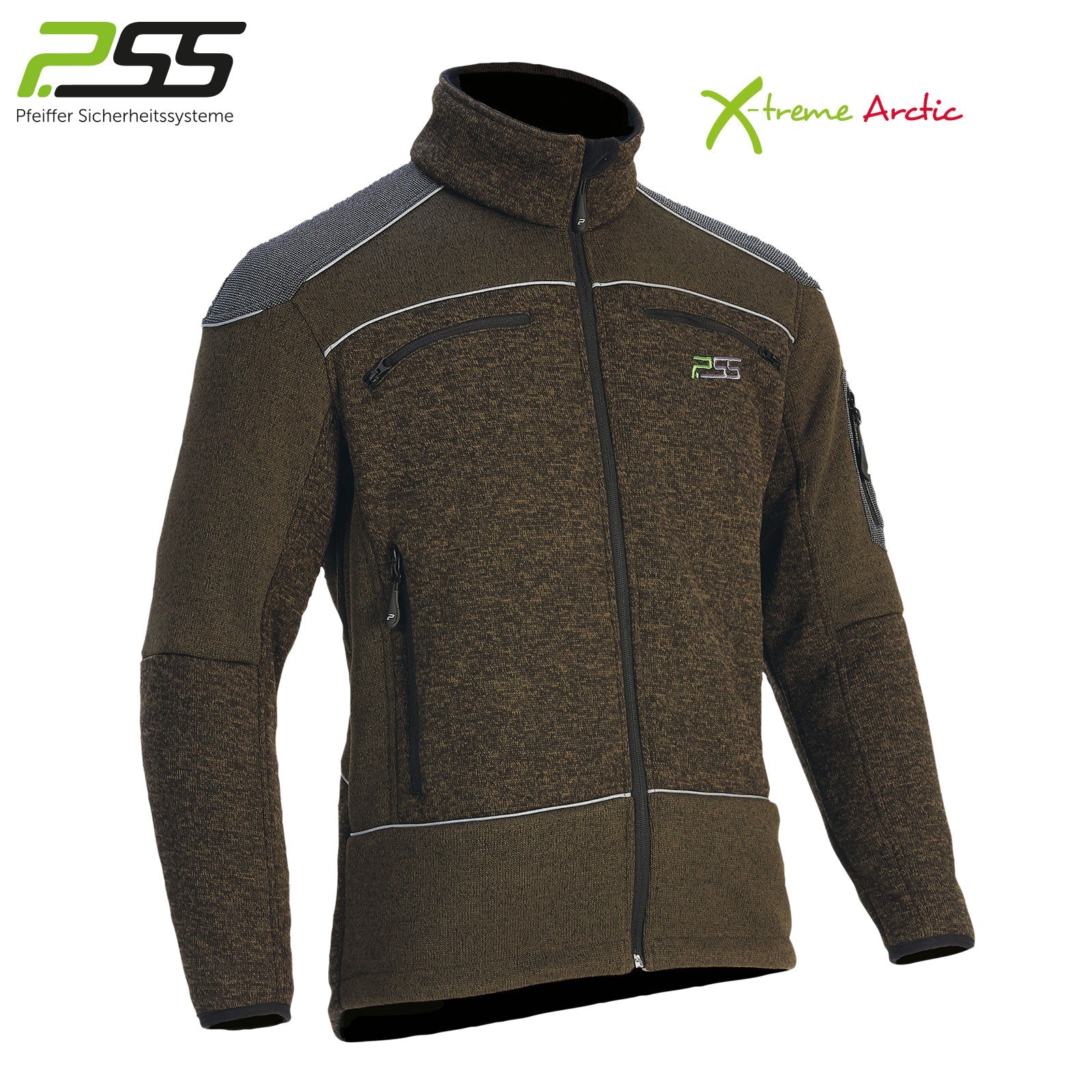 X-treme Arctic Faserstrickjacke grün/melange