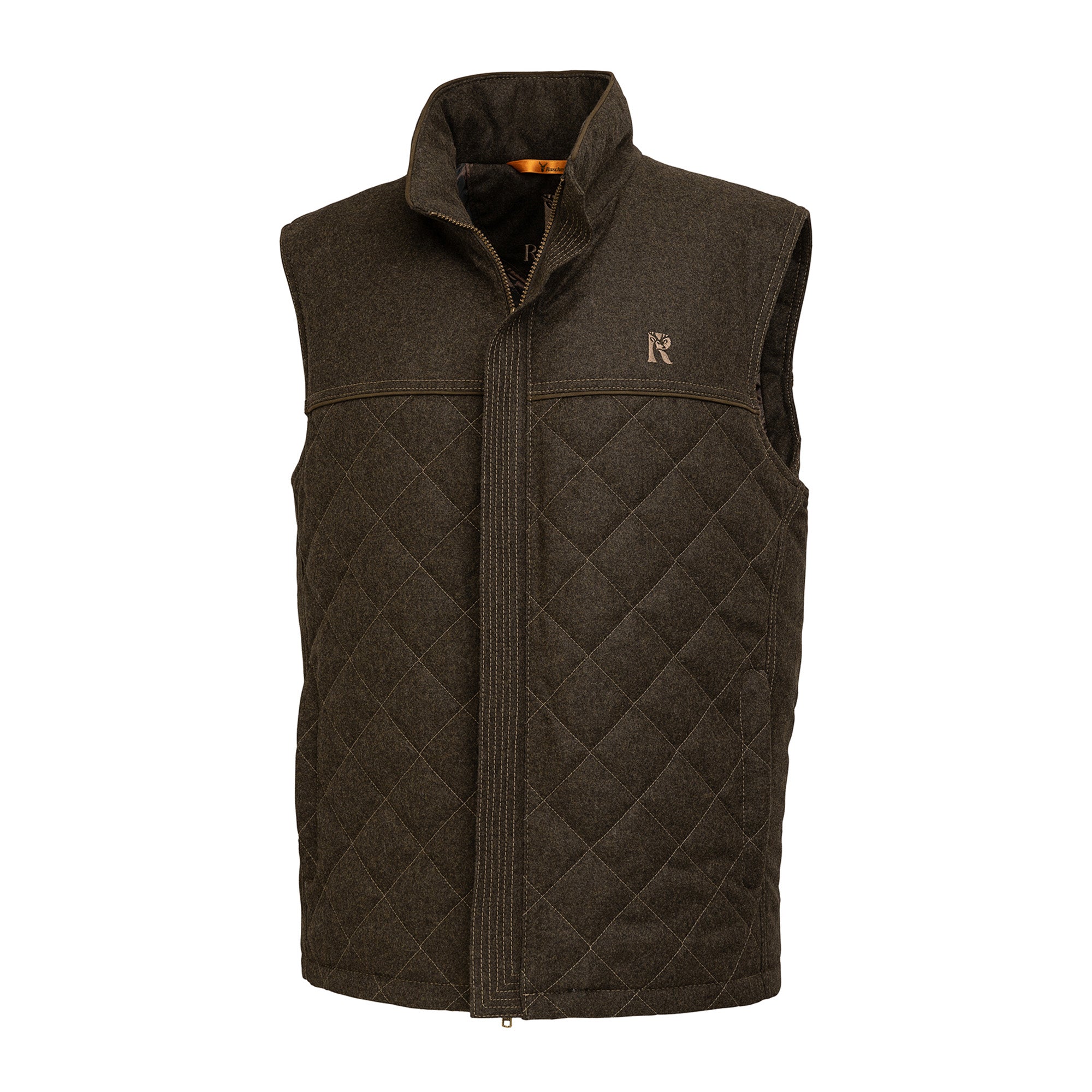 Steppweste Ludwig in oliv-grau-melange