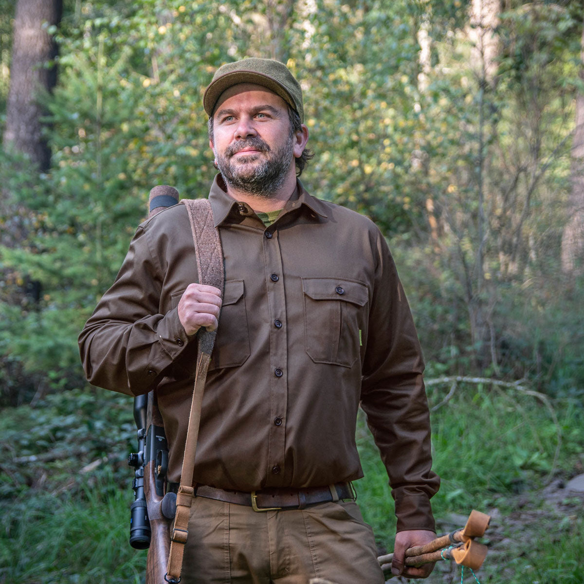 Outdoorhemd Waldmeister in Braun