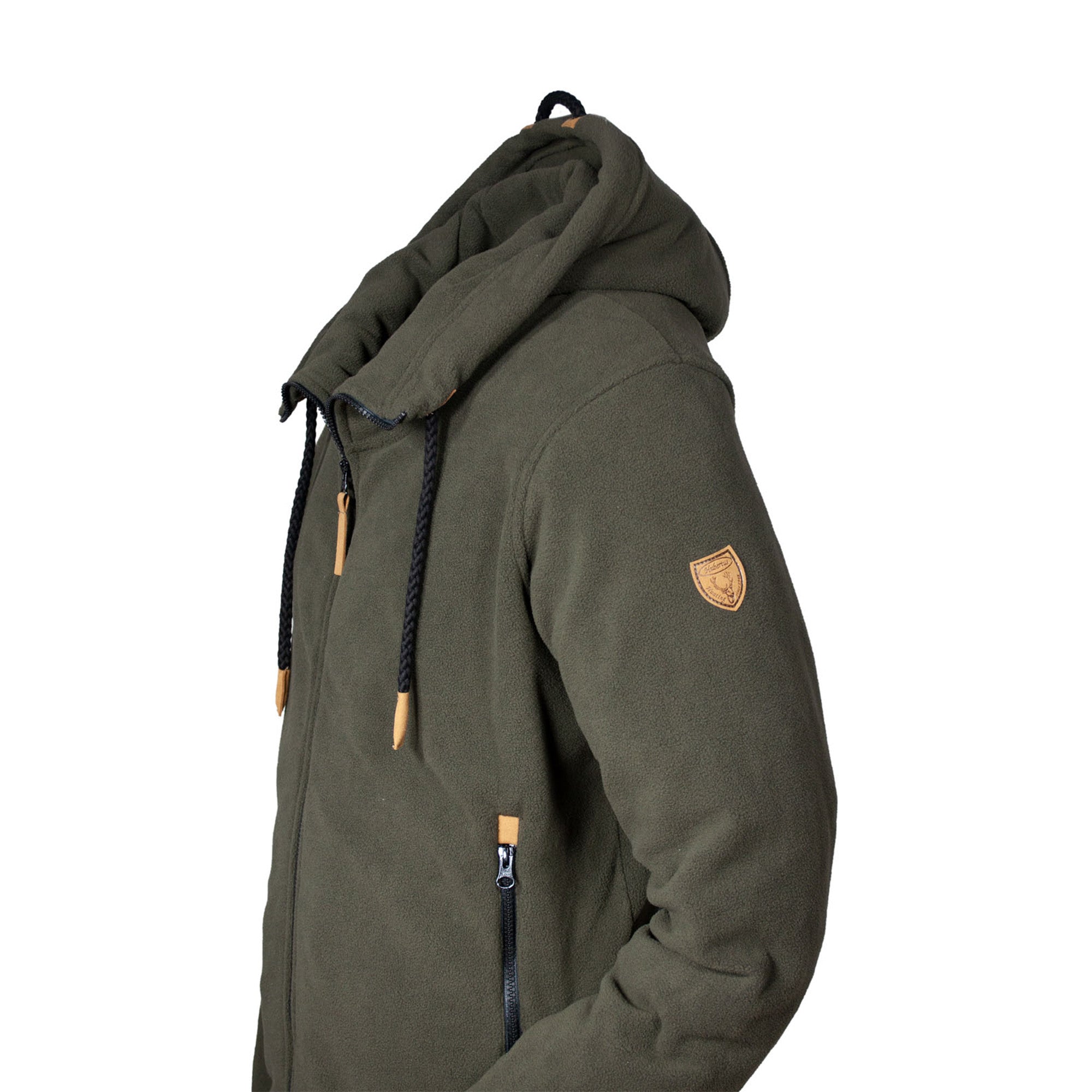 Fleecejacke mit Kapuze