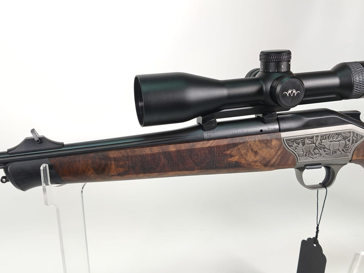 Blaser R8 Luxus 8x57 IS – Holzklasse 5, kannelierter Lauf und neues Blaser B2 3–18x50 iC