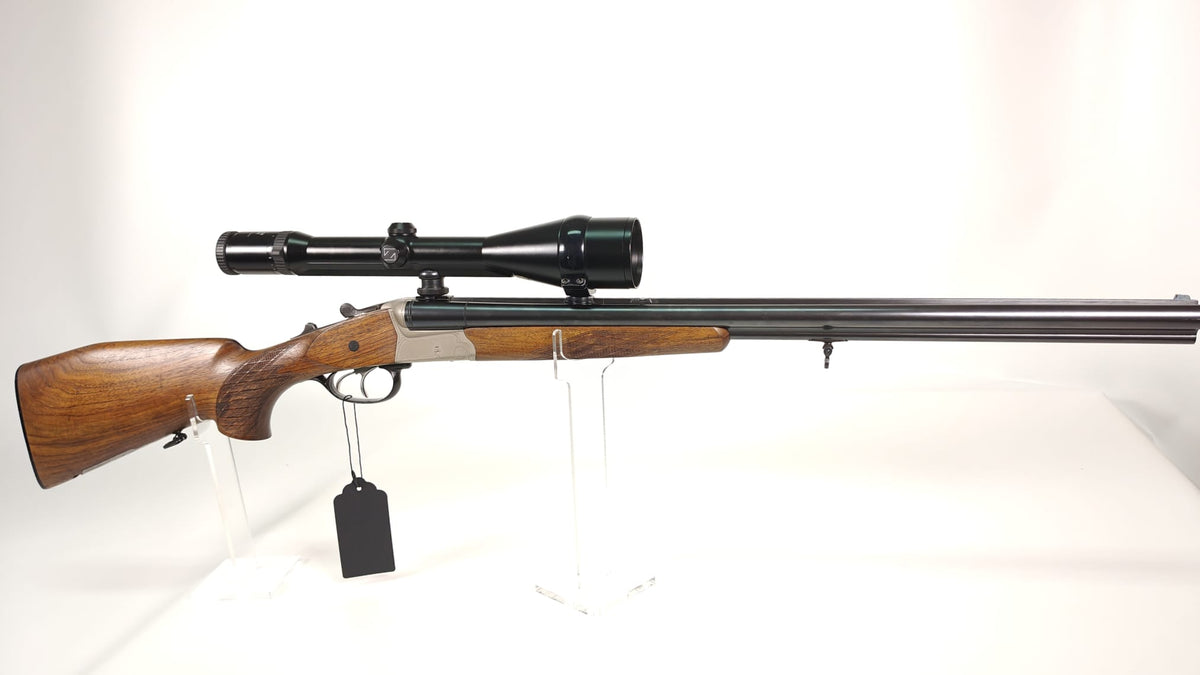 Krieghoff Trumpf Simplex Drilling 7x65 R / 16/70 mit Einstecklauf .222 Rem. und Zeiss Diavari ZM 3–12x56 T*