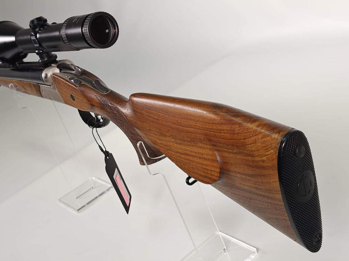 Krieghoff Trumpf Simplex Drilling 7x65 R / 16/70 mit Einstecklauf .222 Rem. und Zeiss Diavari ZM 3–12x56 T*