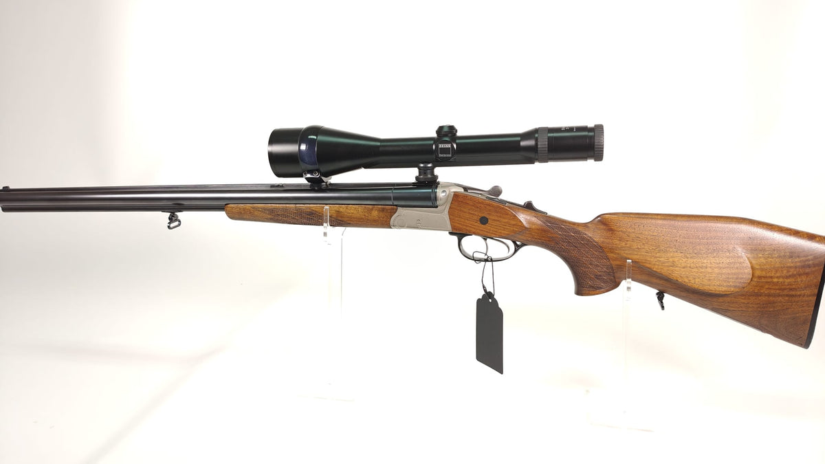 Krieghoff Trumpf Simplex Drilling 7x65 R / 16/70 mit Einstecklauf .222 Rem. und Zeiss Diavari ZM 3–12x56 T*