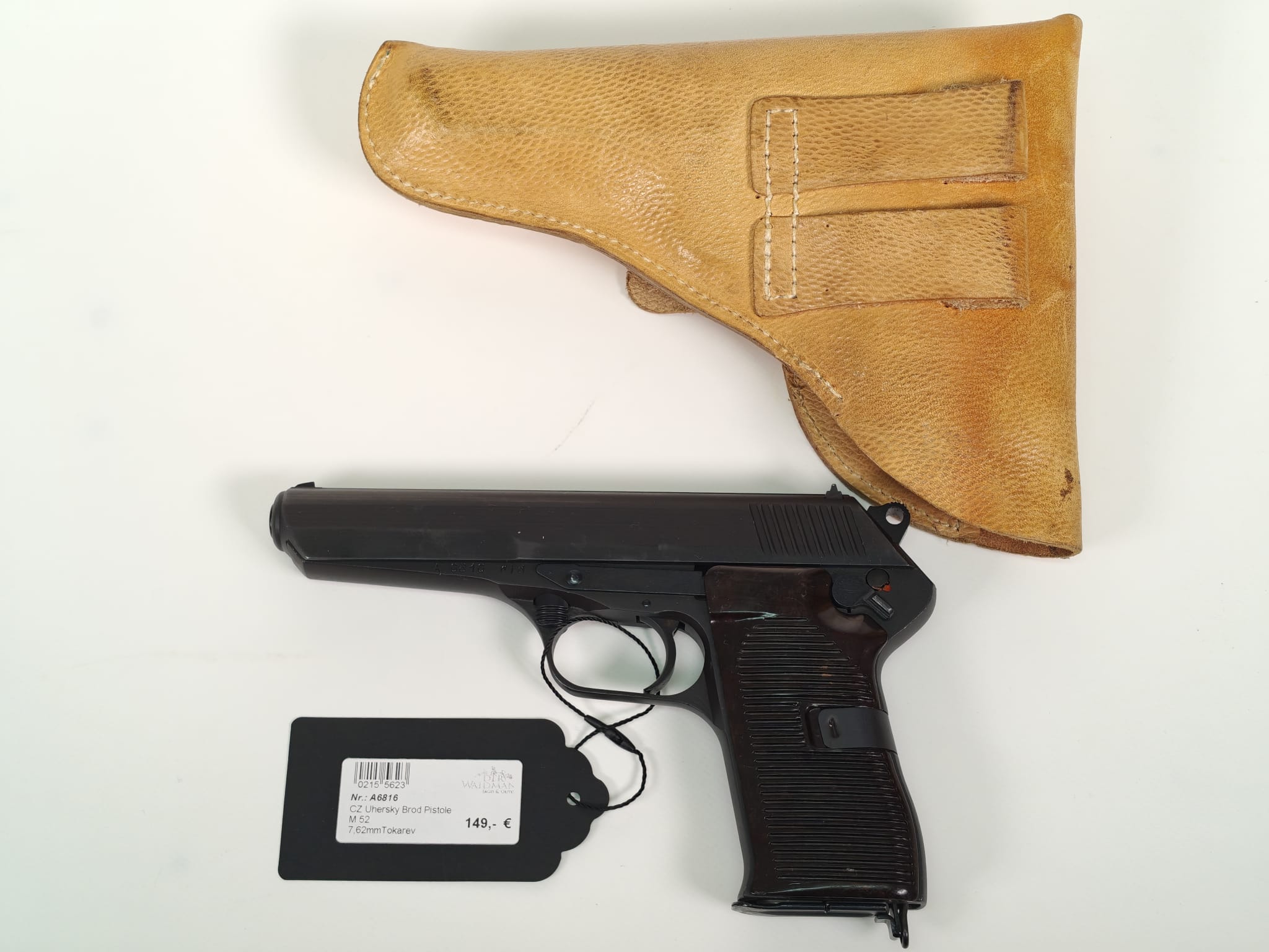 CZ 52 Pistole 7,62 Tokarev mit Lederholster