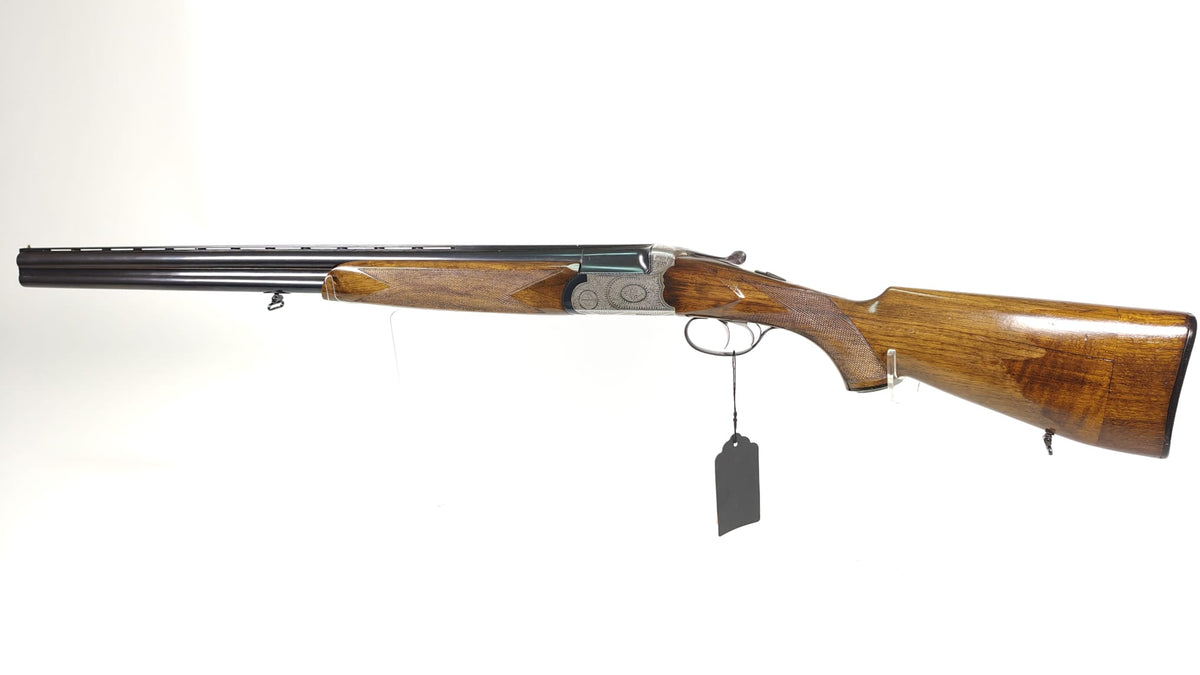Zanardini Bockdoppelflinte 16/70 mit gravierter Stahlbasküle